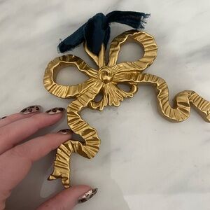 Resin Gold Bow Ornament